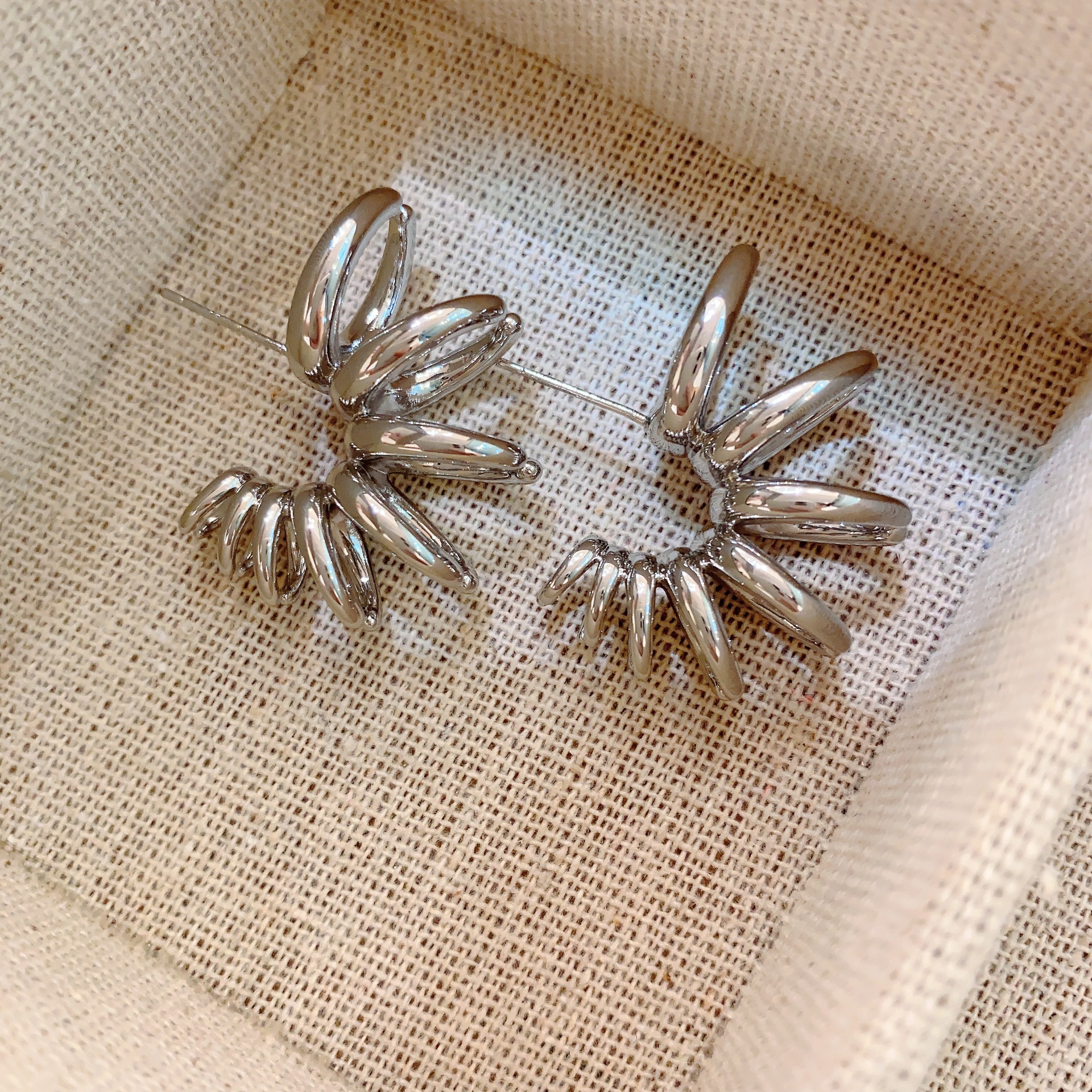 Street Occasion Alloy Material 1 Piece Modern Style Geometric Plating Alloy Ear Studs
