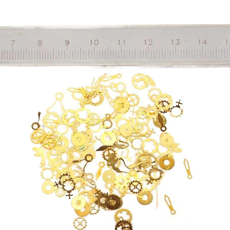 Transfronterizo caliente-venta Manicura nueva DIY tiempo engranaje vapor punk estilo mecánico manicura decoraciones aleación parche