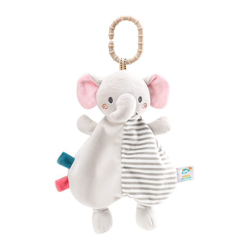Juguete Colgante para Cuna Happymonkey, Toalla de Confort para Bebés de 0 a 1 Año, Juguete Masticable para Calmar el Sueño y la Educación Temprana