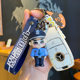 Corn police Doll Doll keychain hand-made traffic police model small jewelry pendant creative car key chain