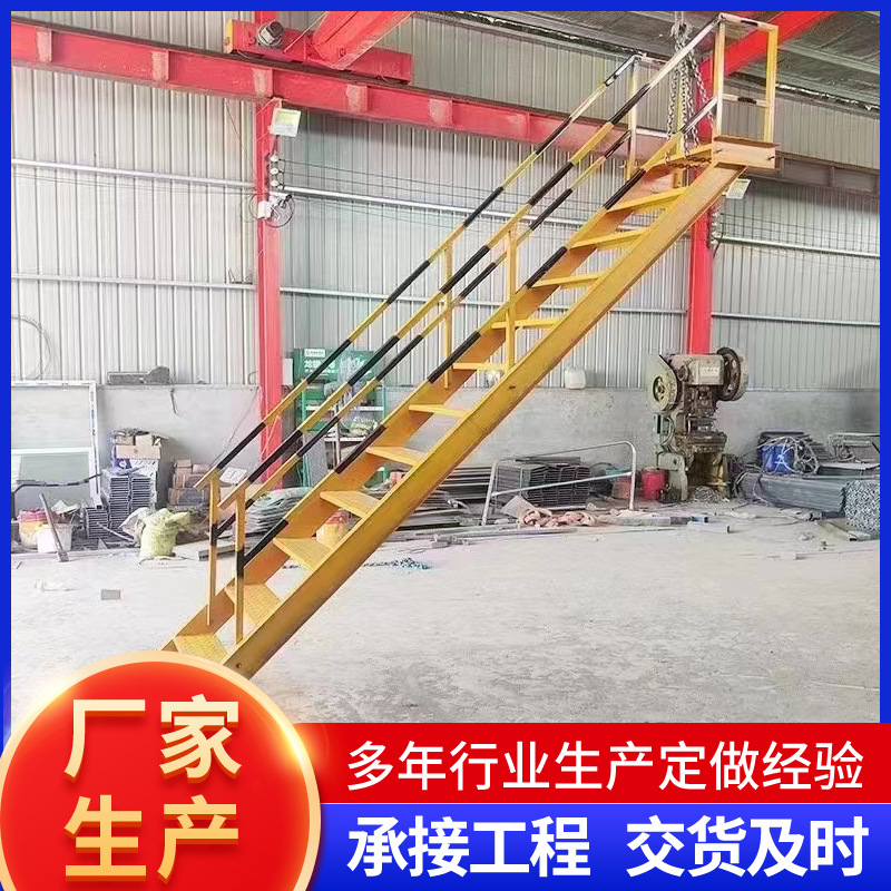 组合框架式梯笼 桥梁施工上下安全笼梯 双侧带扶手钢结构基坑爬梯