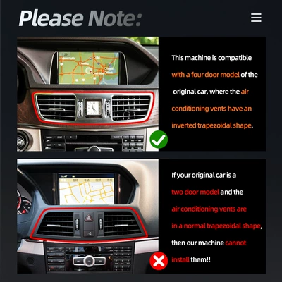 DVD Navigation E-Class W212 Car Central Control