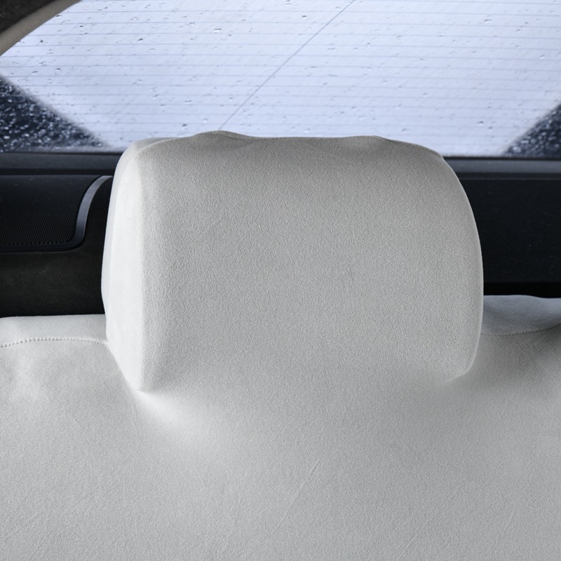 Thickened elastic car rear seat cover made of German velvet fabric, integrated backrest and seat cushion cover, suitable for all seasons