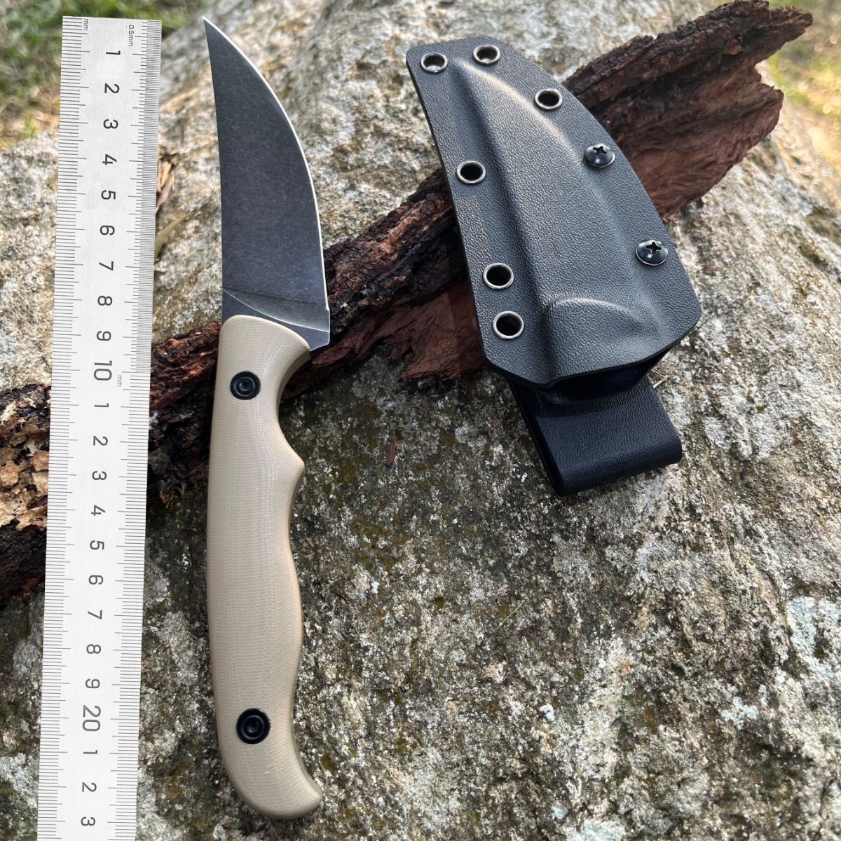 多功能户外直刀户外探险刀露营小刀钛合金多功能刀