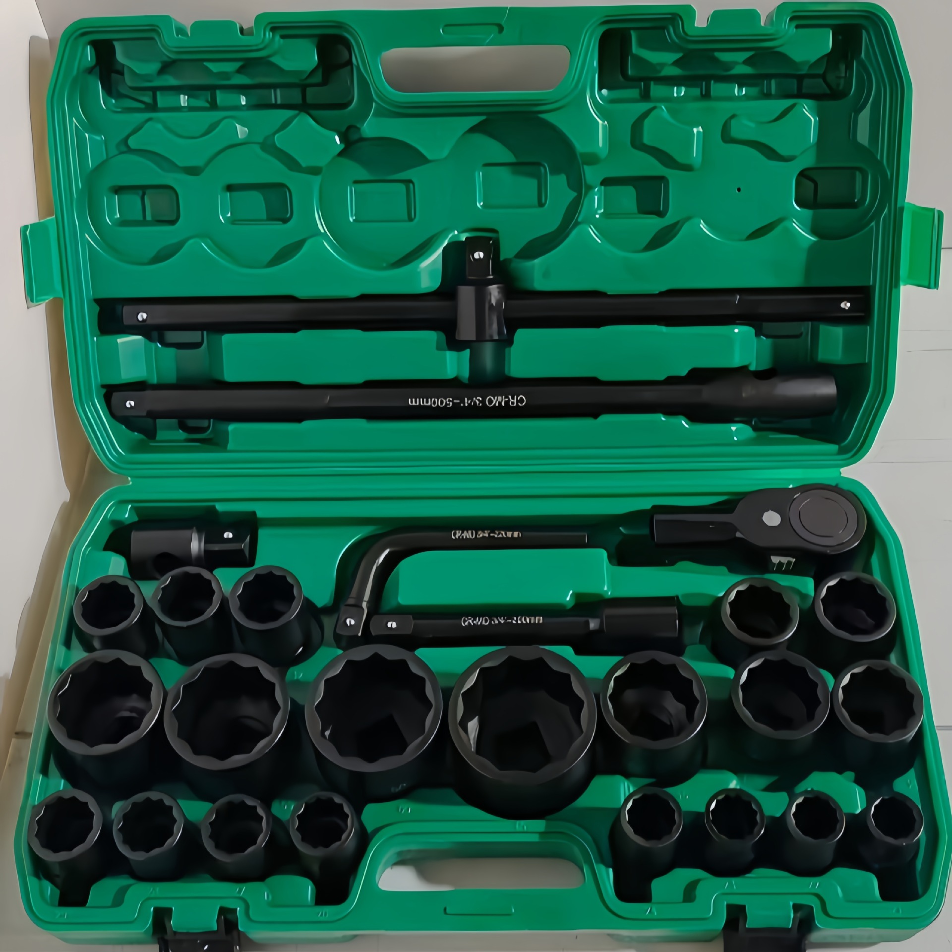 3/4寸六角 12角 重型26件套装 规格21mm-65mm 套筒整体热处理