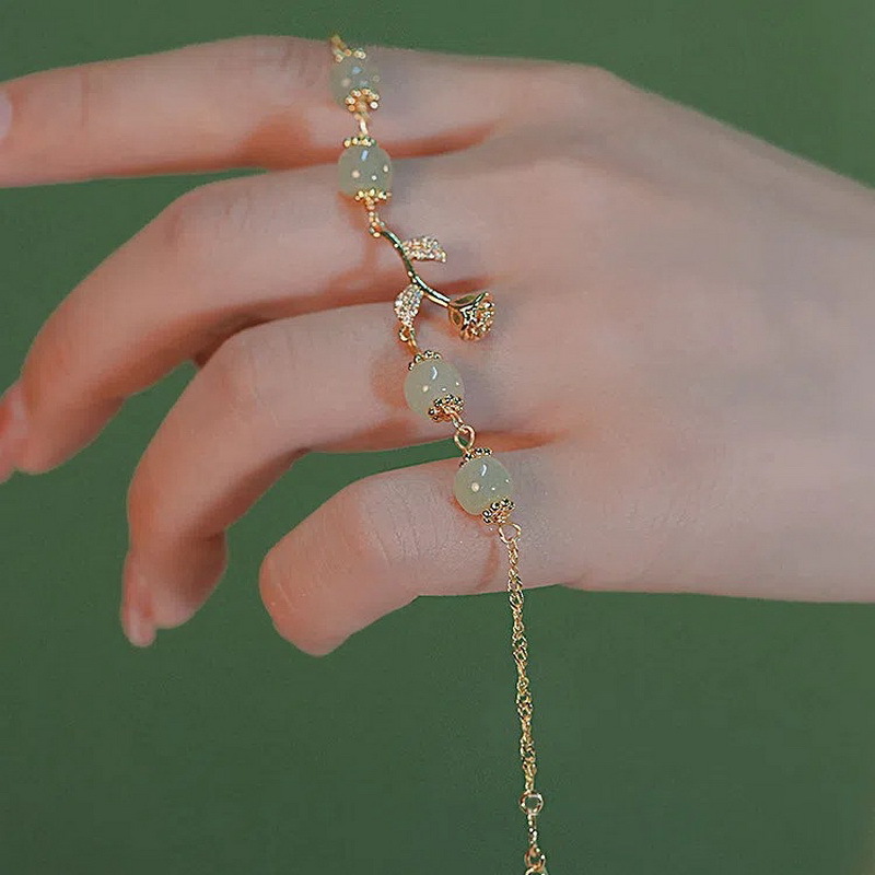 Women's Gender Cute Simple Style Flower Alloy Beaded Women's Bracelets