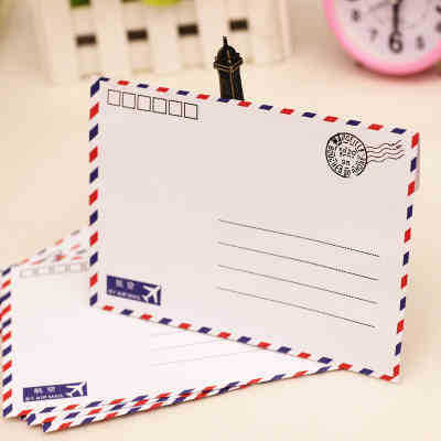 Sobre aéreo kraft retro postal postal, sobre de cumpleaños, bolsas, cartas de amor escritas a mano