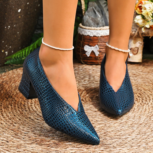 Stylish Retro Work High Heels for Women, All-Season Shoes Compatible with Famous Influencer's Slides