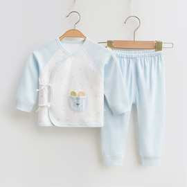 婴儿衣服春秋夏季薄款套装两件套分体春秋冬抱抱服0到3个月热