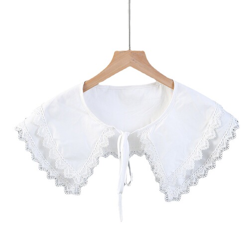White lace dickey collar detachable shirt sweater decorative collar for  women girls tribal British navy collar