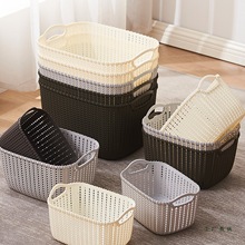 脏衣服收纳篮家用脏衣篓小号塑料框浴室放衣桌面脏袜子收纳筐