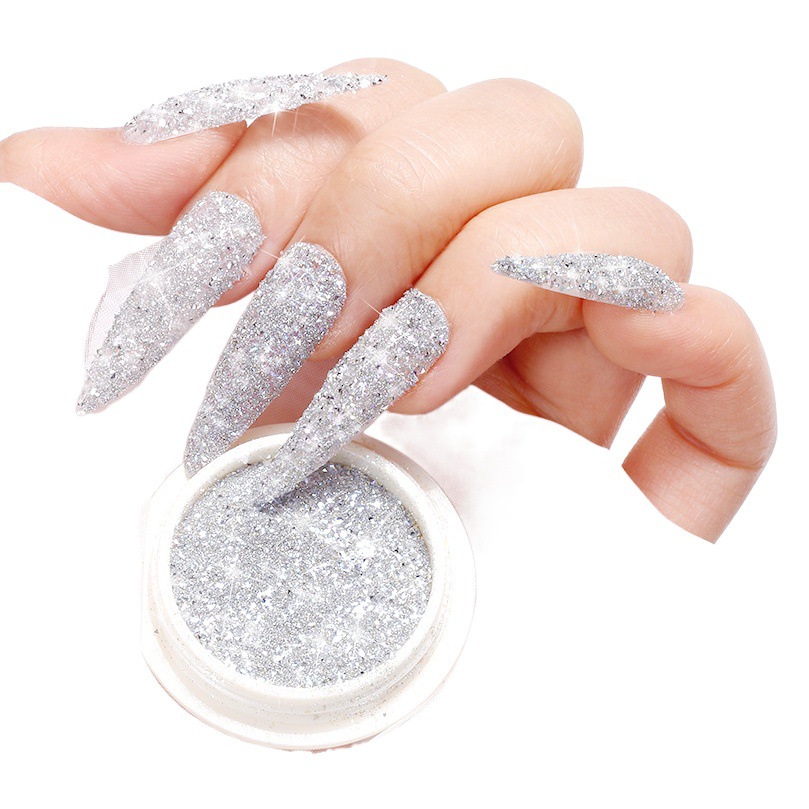 2022 nuevo en línea celebridad sueño diamante polvo uñas micro diamante flash reflectante disco Alta Luz cristal polvo de uñas polvo