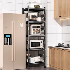 多層床置き家庭用貯蔵鍋具電子レンジ収納調味料棚多機能キッチン挟み棚