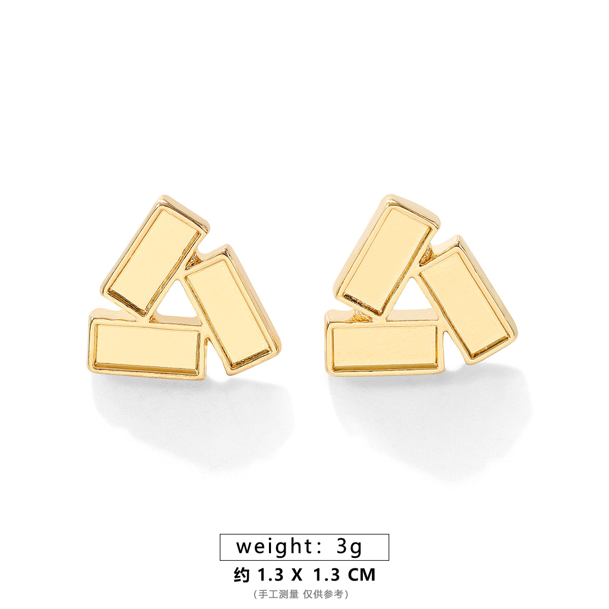 ALEH068-A Geometric triangle earrings