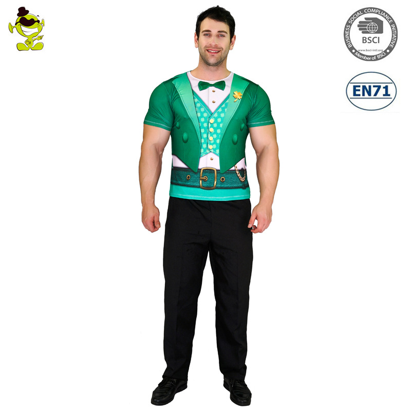 Navidad adulto hombres Navidad 3D impreso suéter de manga larga Camiseta etapa traje de rendimiento traje de cosplay ropa