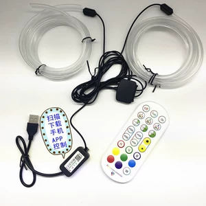 Avtomobil Universal Rəngli Soyuq İşıq Alət İşığı LED Tətbiqi Pultla