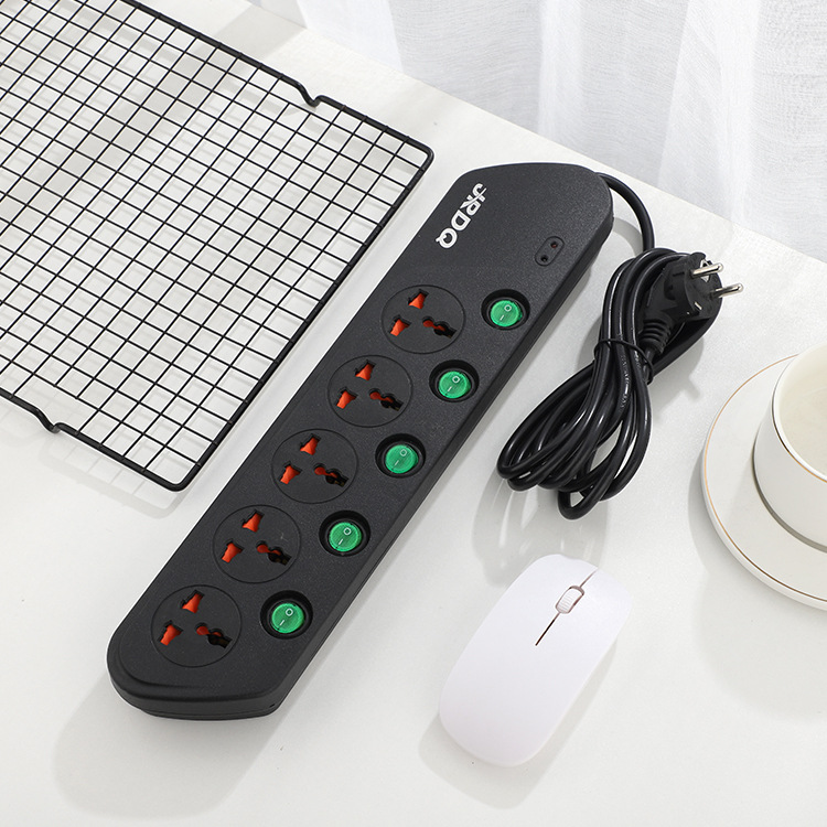 智能电源排插多功能家用独立开关带线插板拖线板 多孔位排插