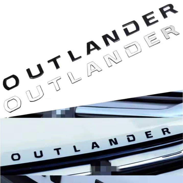 Suitable for 2013-2021 Old Model Outlander Lettering Sticker on the Front Hood Emblem Outlander Modified Outlander