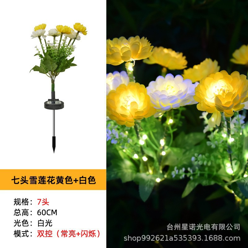 7송이 설화꽃 (노란색 + 흰색)