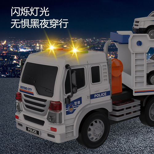 Artistic 1:16 Simulation Inertia Drag Plate Car Vehicle Transport Car Story Music Lights Toy Car 1 Piece Dropshipping