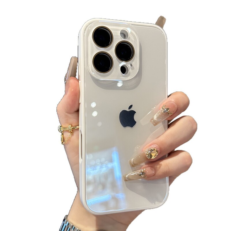 冰感马卡龙大视窗适用iPhone16手机壳15纯色14情侣13新款12带标版|undefined