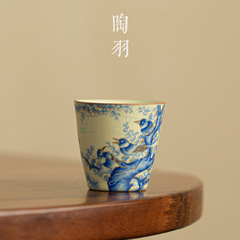 宋汝窯喜上眉梢聞香杯陶磁器家庭用主人杯個人専用品茗杯工夫茶器
