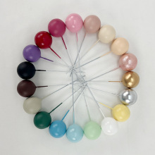 ins金球银球马卡龙色泡沫球烘培彩色生日蛋糕装饰圣诞节红黑紫色