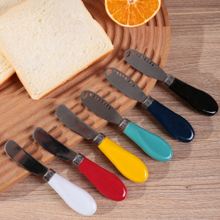 Multi-color ceramic strip stainless steel multi-function butter spatula/304 stainless steel butter knife/multi-function spatula