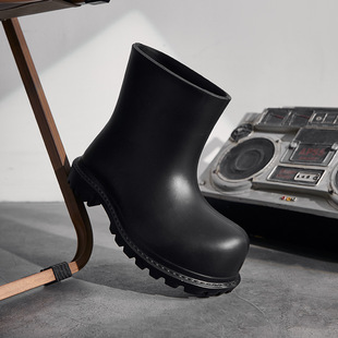 Non-slip Warm High-top Rain Boots Waterproof Shoes