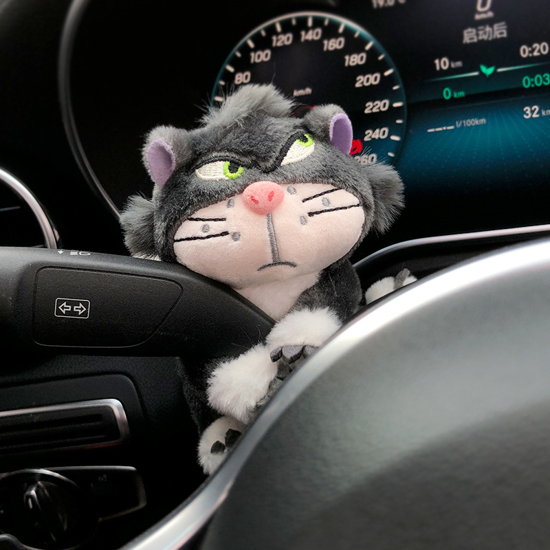 Automóvil control central limpiaparabrisas de mano pantalla de decoración muñeca adornos lindos muñecas de peluche juguetes accesorios para automóviles mujeres