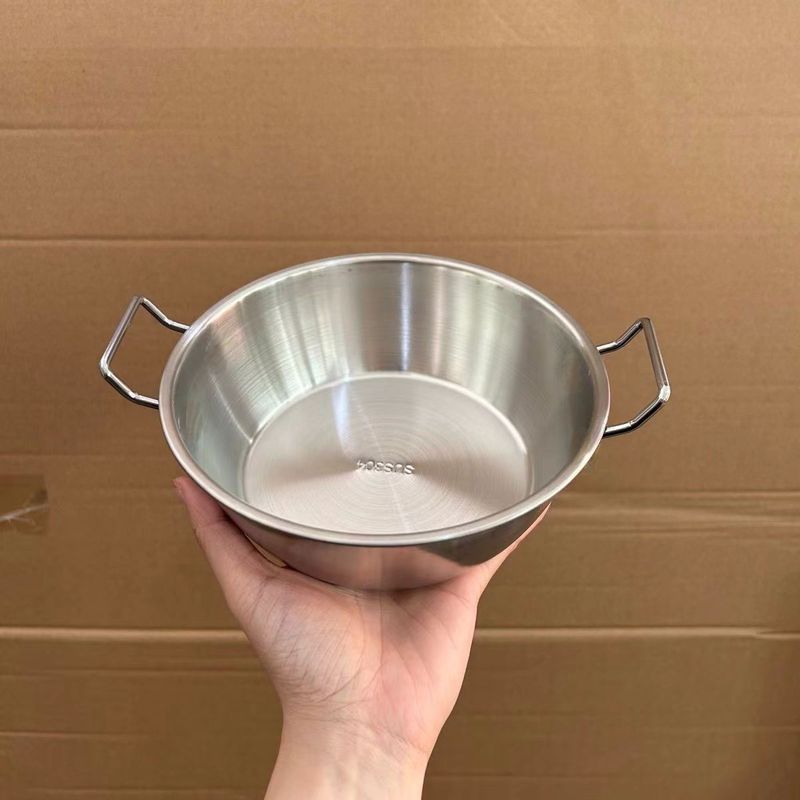 韩式泡面碗带盖加厚不锈钢双耳调料碗沙拉碗料理碗大容量学生宿舍|undefined