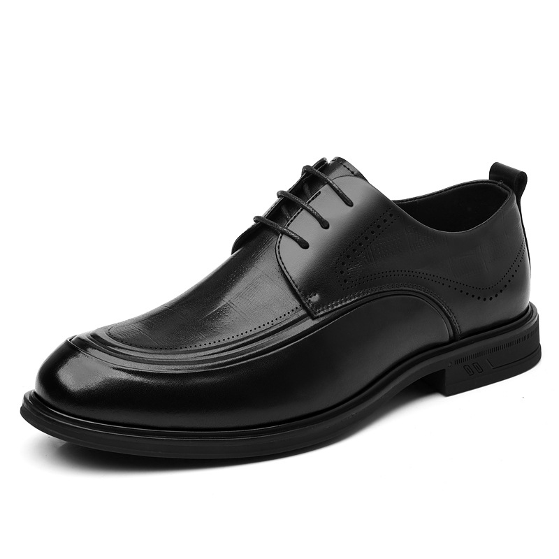 Herren-Freizeitschuhe aus echtem Leder, neues Modell 2026, Business-Schuhe für Herren, weiche Sohle, Obermaterial aus Rindsleder (Derby-Stil)_voghion.com