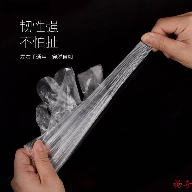 Household Disposable Gloves BBQ Plastic Gloves Food Service Clear PE Hygienic Gloves 100 Pack