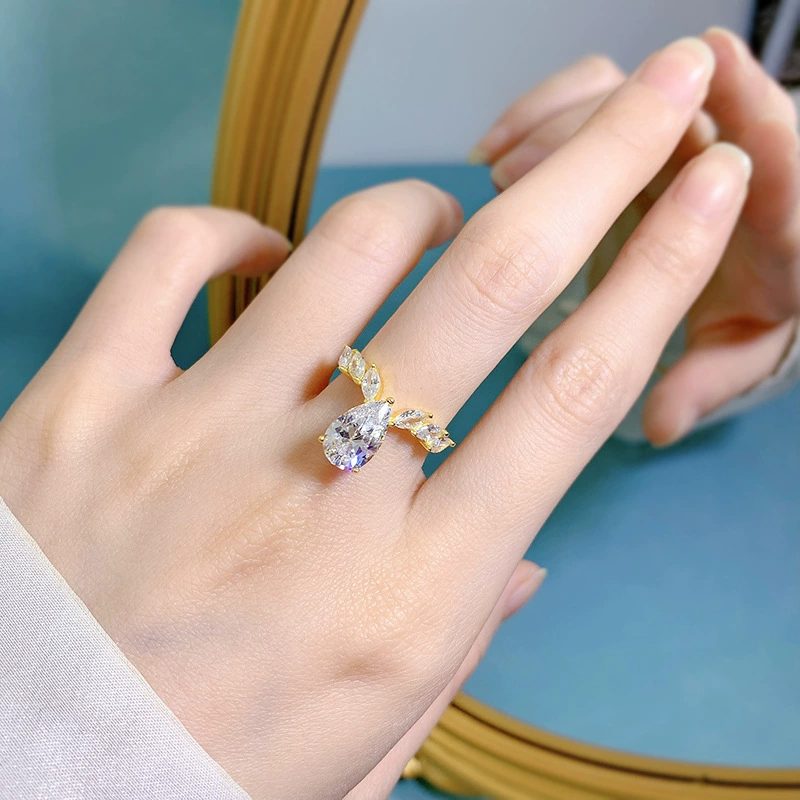 慕景 Jewelry, импорт стильное универсальное кольцо, коллекция 2023 года, образец серебра 925