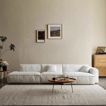北欧现代简约沙发客厅转角意式轻奢小户型三人复古豆腐块沙发可定