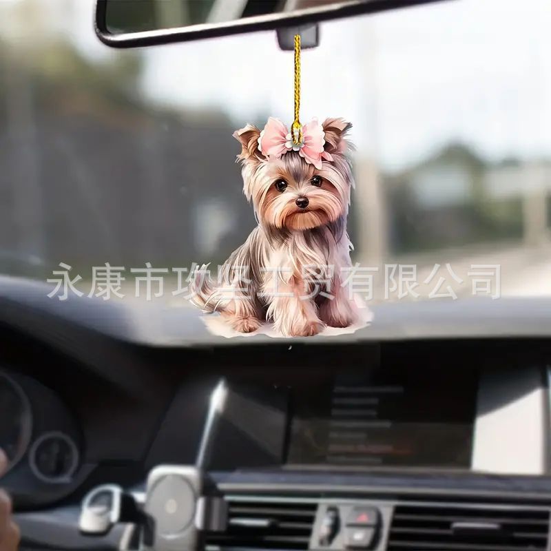 Colgante de decoración acrílica perfecto para accesorios de automóviles y decoraciones de árboles de Navidad para automóviles creativos para atmósfera navideña