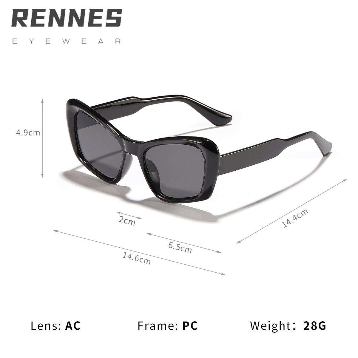 2024 nuevas gafas de sol europeas y americanas gafas de sol de ojo de gato de montura grande personalidad gafas de sol de viento ins sunglasses