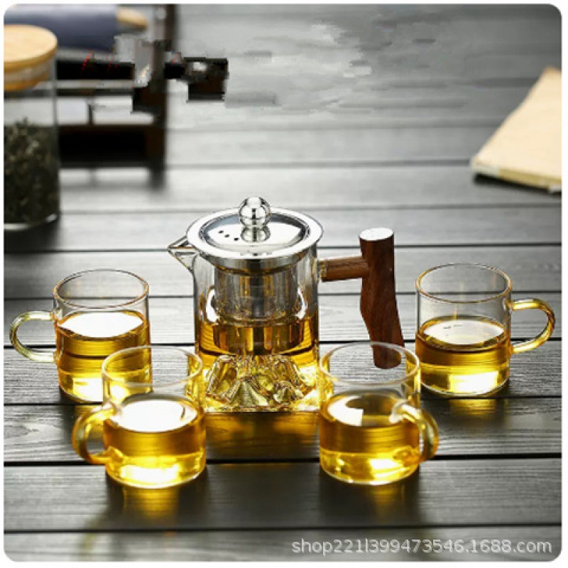 Explosion-proof glass teapot for home use