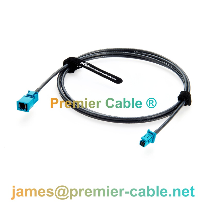 Te Tyco Matenet to Z-Code 2-Pin 1Gbps Automotive Ethernet Male-Female Extension Cable for Car Camera