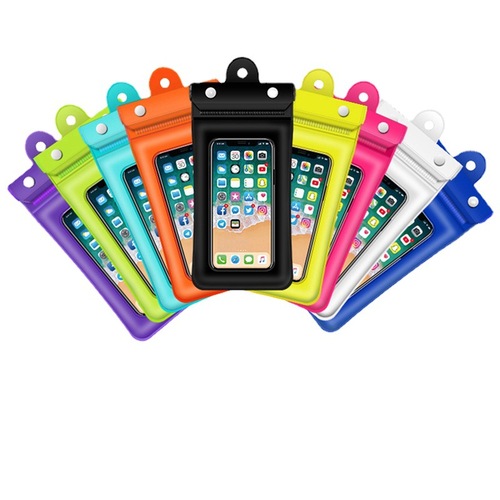 New three-layer sealed Velcro phone waterproof bag, tri-fold air-inflatable phone waterproof bag