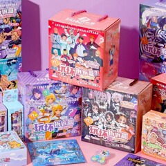 新型の手提げ阿花醤漫画は壊れた解体ギフトボックスで遊んでいます。