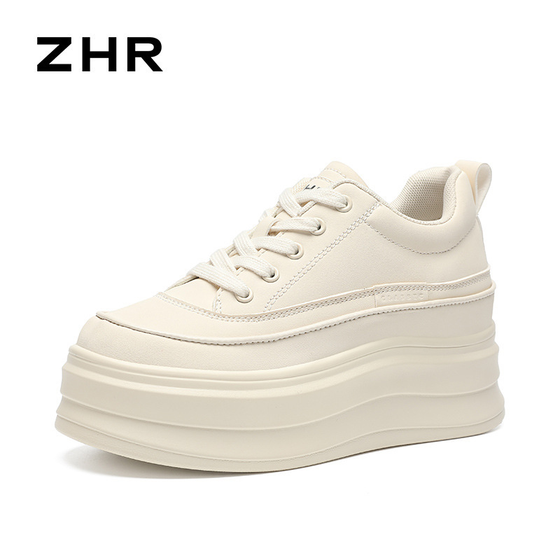 ZHR【厚底8cm】内增高小白鞋女春季显高百搭休闲鞋软底轻便运动鞋|undefined