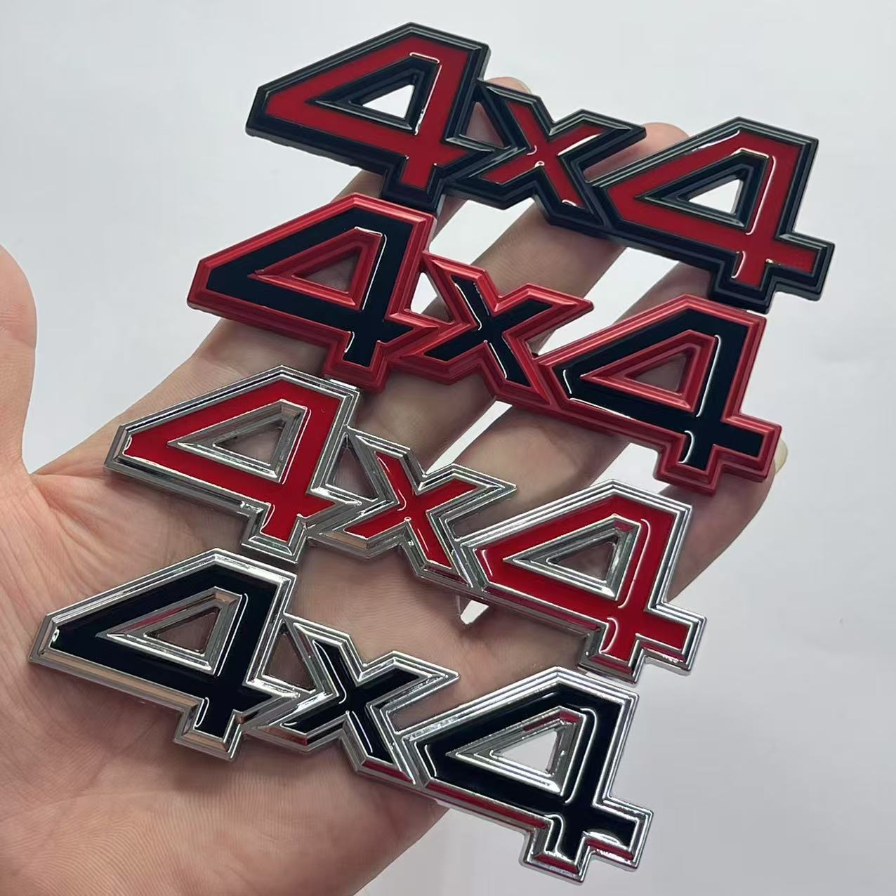 越野车4驱车贴4X4车身贴标改装车身尾门装饰贴3D立体贴车标中网标