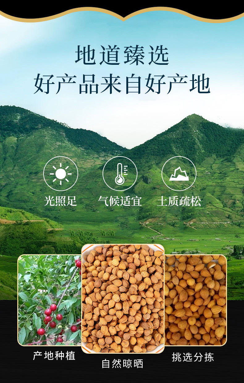 Yu Li Ren (Prunus Seed) — Dried Food Herb for Tea & Soup, 500g overview