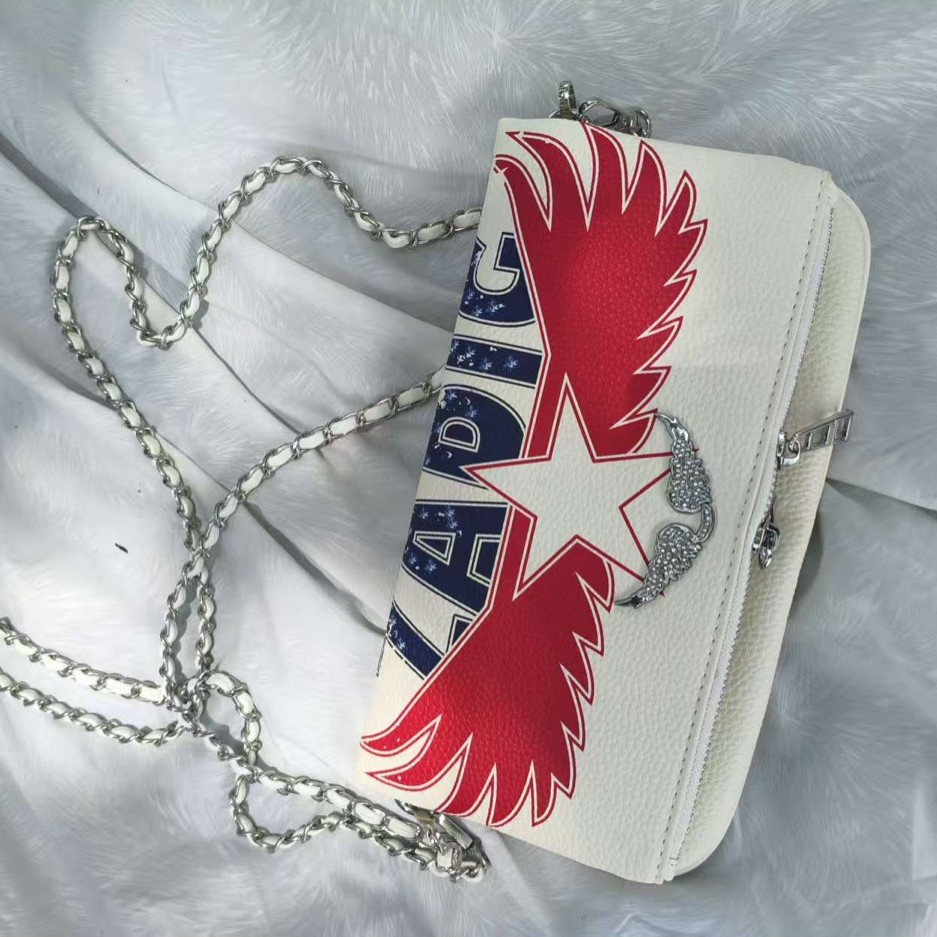 zv transfronterizo impresión inglesa damas de cuero PU cremallera larga multi-tarjeta de mano para llevar dinero brazo de ala taladro caliente