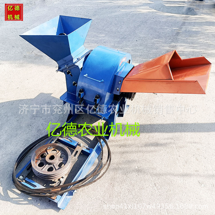 山东热销木材树枝玉米芯多功能粉碎机 干湿两用双进口料口新款