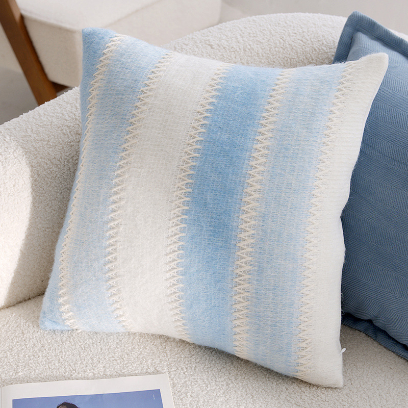 Medieval simple dibujos animados para niños almohada azul crema almohada sofá ventana flotante almohada funda cama almohada núcleo