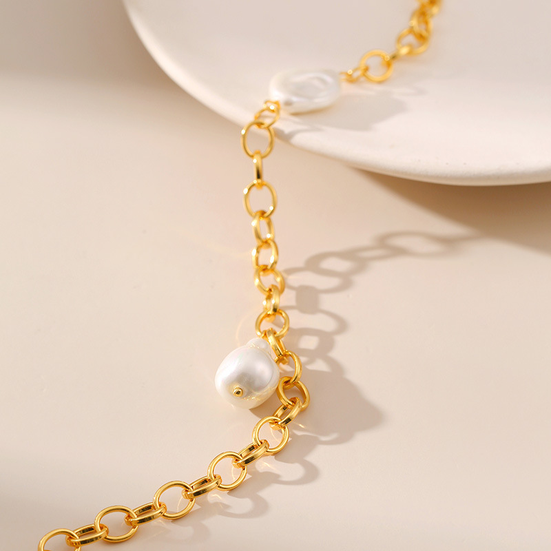 Women'S Gender Elegant Geometric Copper Plating Freshwater Pearl Necklace