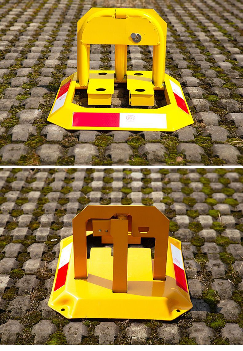 Car parking space ground lock installation car lock thickened anti-collision fixed anti-occupation parking space parking pile hole-free