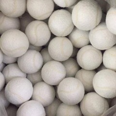 厂家批发彩色网球1.1m弹力环保橡胶化纤材质球儿童训练